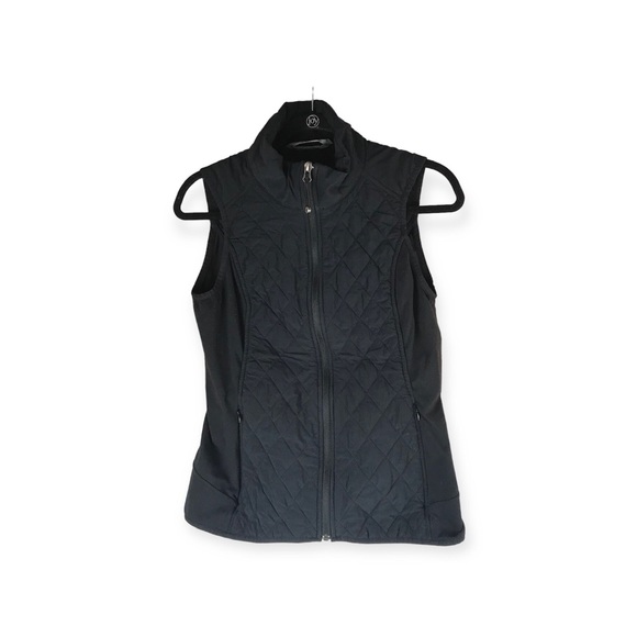 Athleta Jackets & Coats Athleta Womens Black Full Zip Quilted Vest